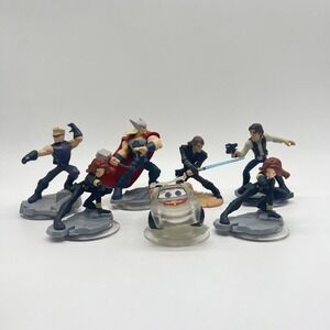 Disney Infinity Figure Toy Game Accessory Lot Of‎ 7 Cars Marvel Avengers Read